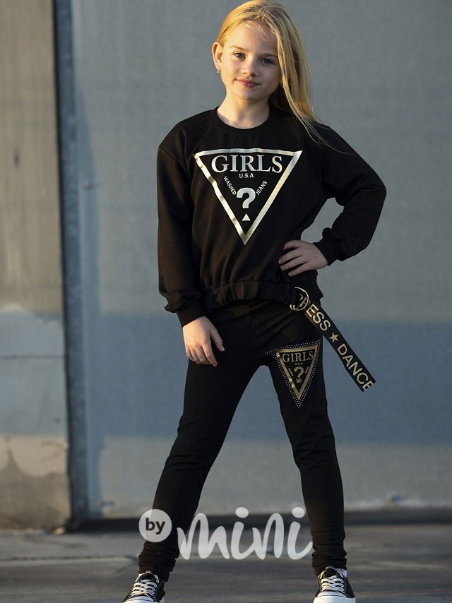 GIRLS oteplené legíny černé