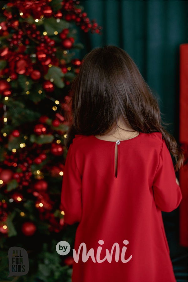 All for kids šaty s volánkem červené