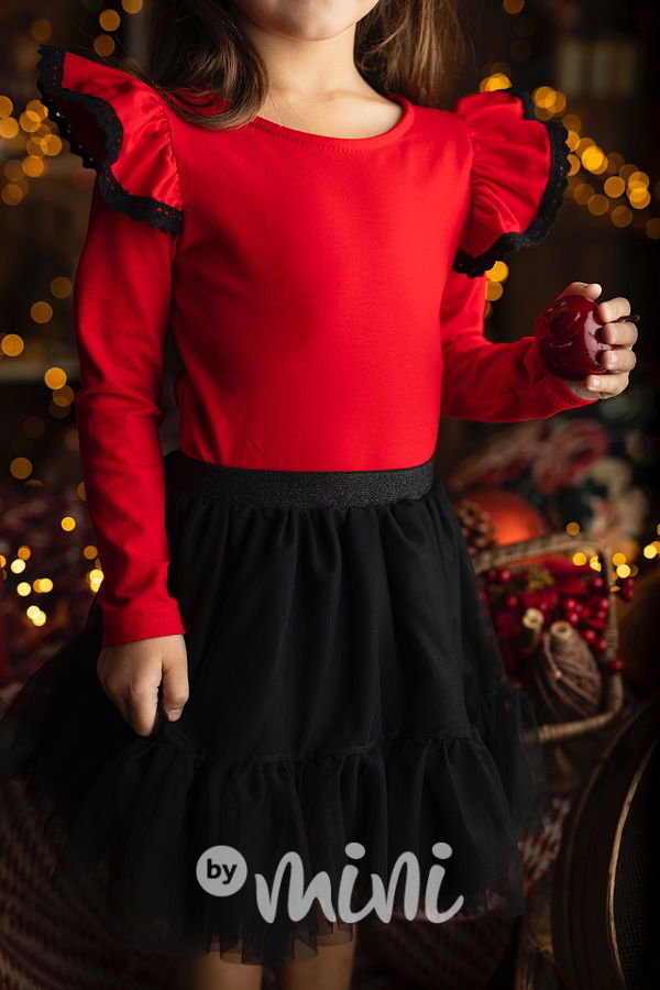 Červená boho blůzka s krajkou Lily Grey