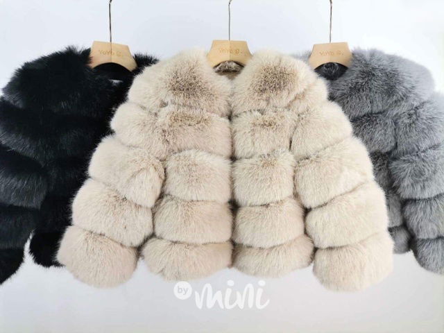 PREMIUM zimní kožíšek šedý