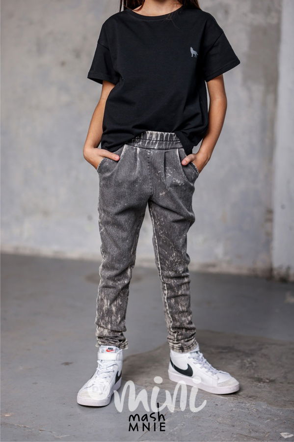 Mash Mnie vintage denim kalhoty grafit