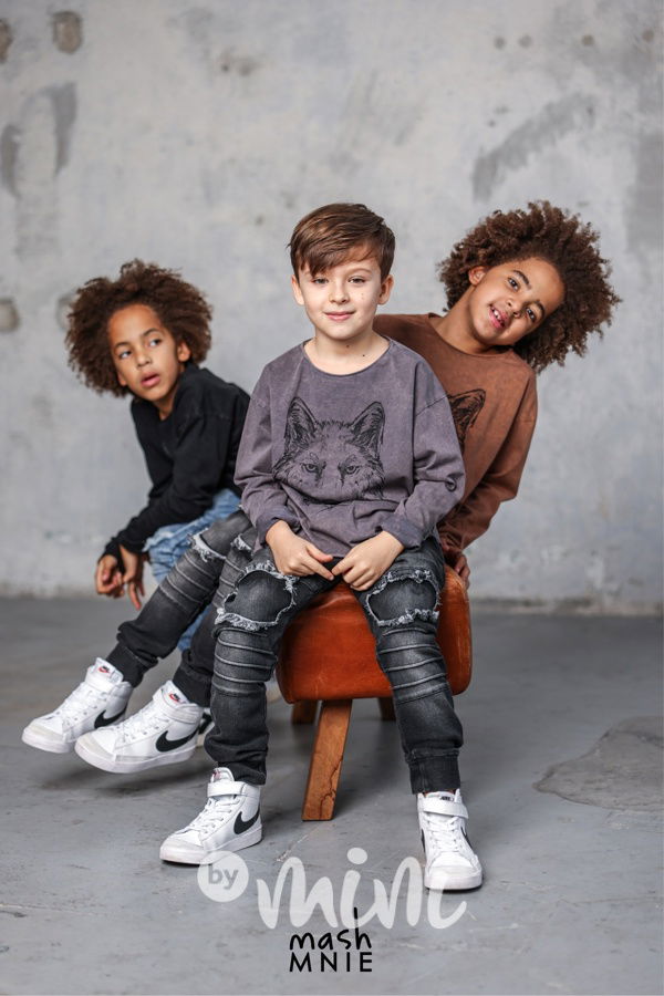 Mash Mnie longsleeve triko WOLF vintage grey