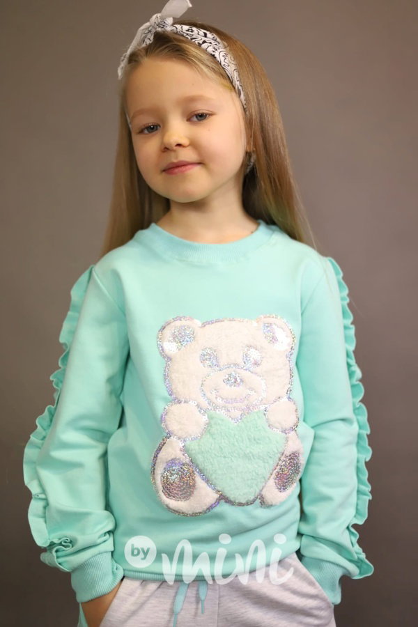 BEAR zateplená souprava mint/grey