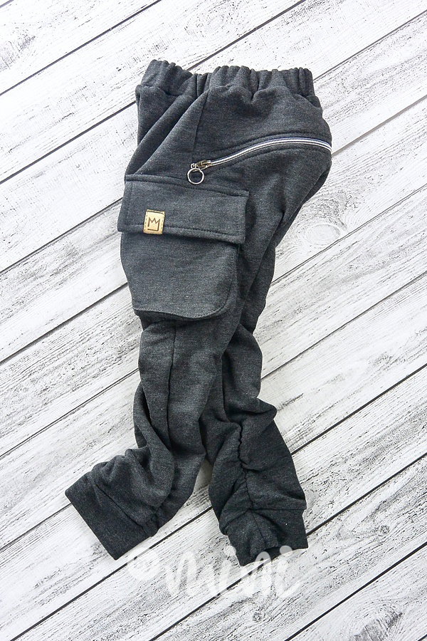Dark grey kapsáče zip