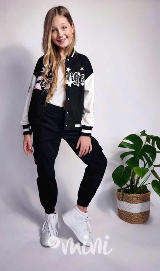FORGET baseball bomber mikina black