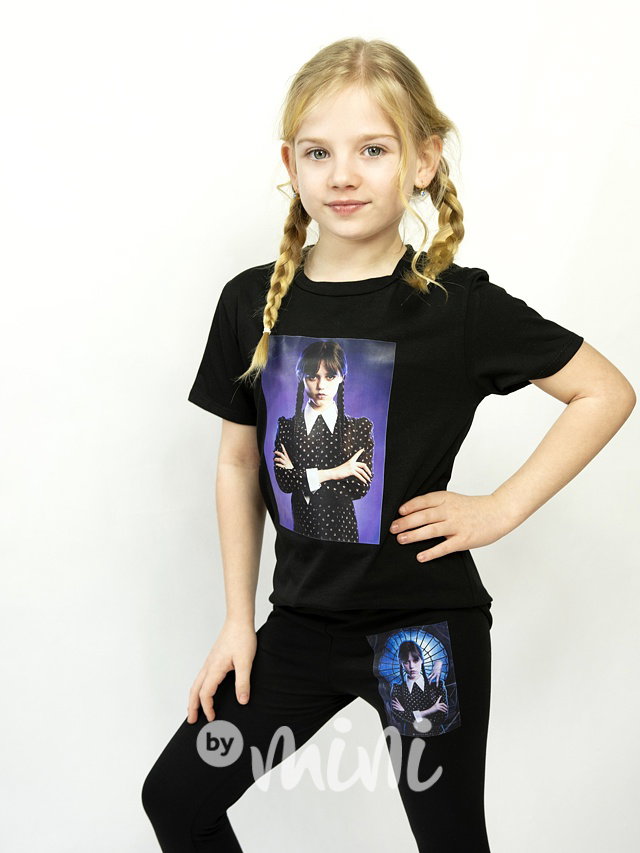Triko WEDNESDAY dress black/lila