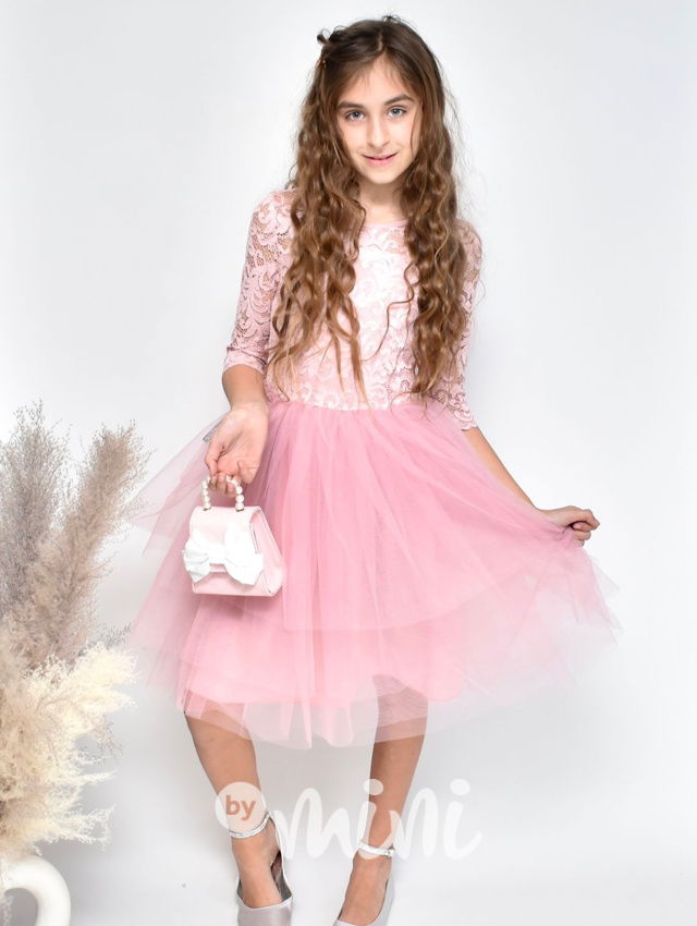 Slavnostní společenské šaty růžové