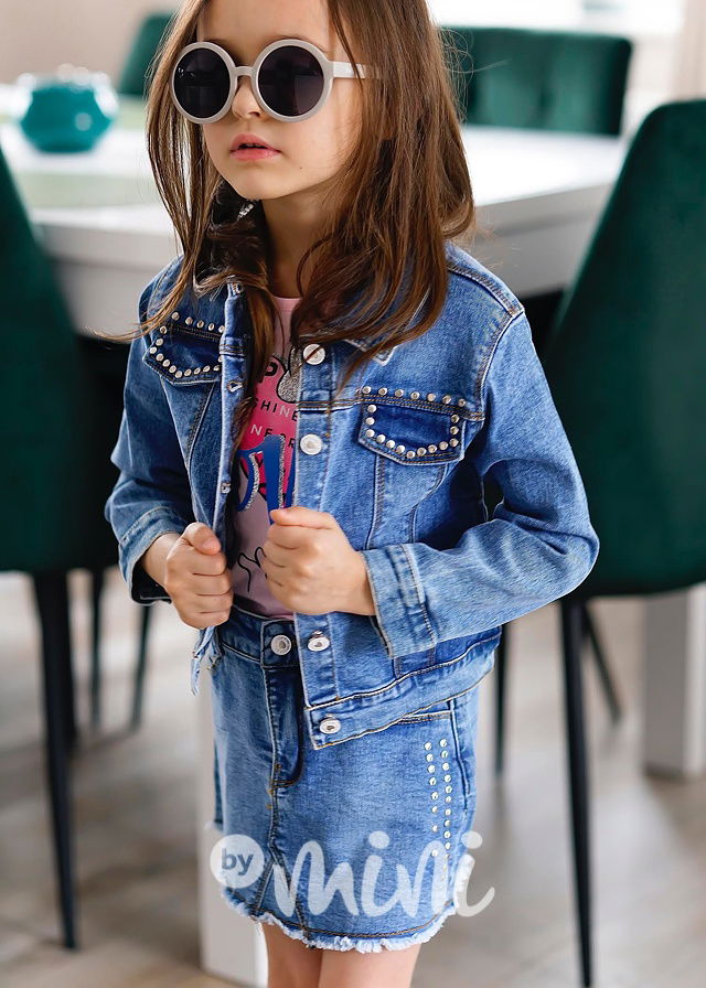 3-dílný jeans komplet LOVE pink