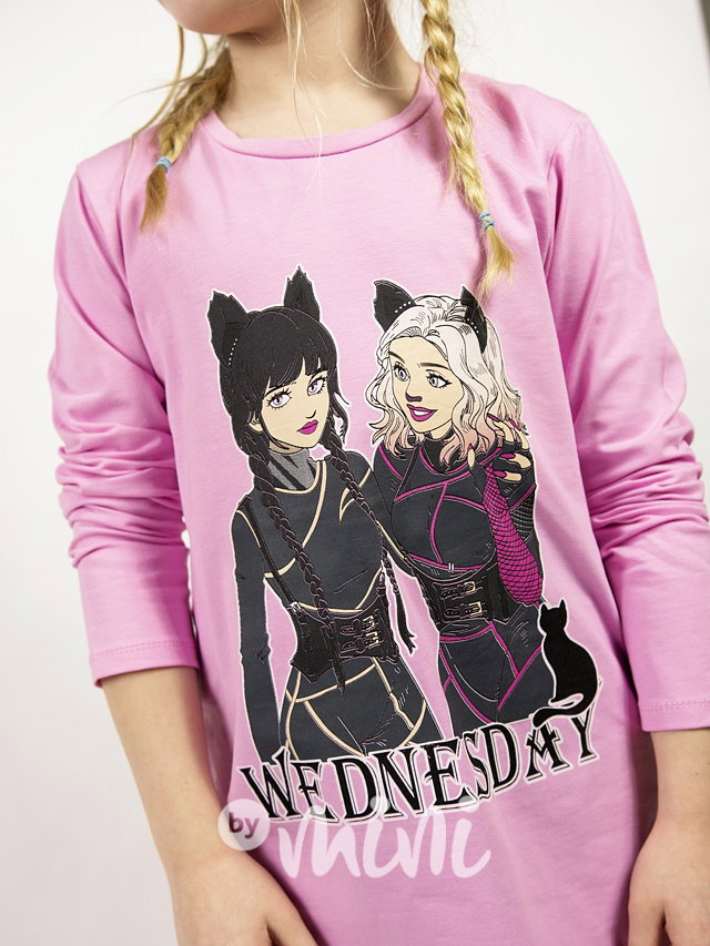 Wednesday cats triko + legíny pink