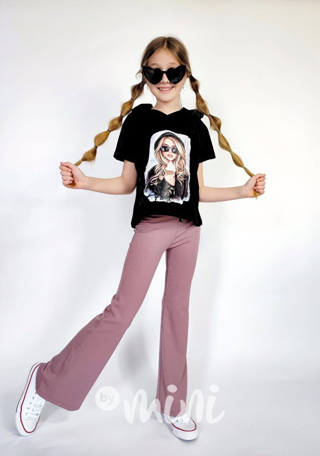 Frappé hoodie triko černé
