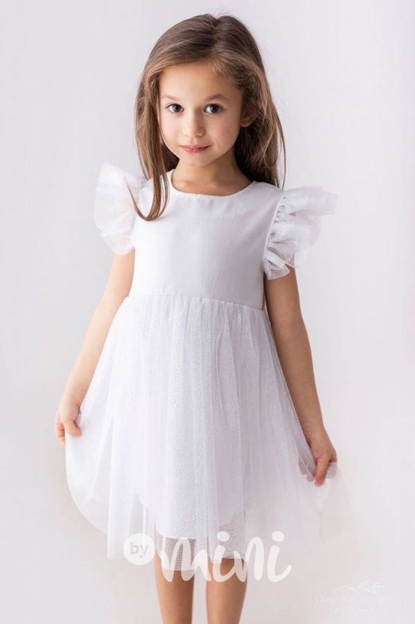 Lily Grey slavnostní tylové šaty ANGEL white