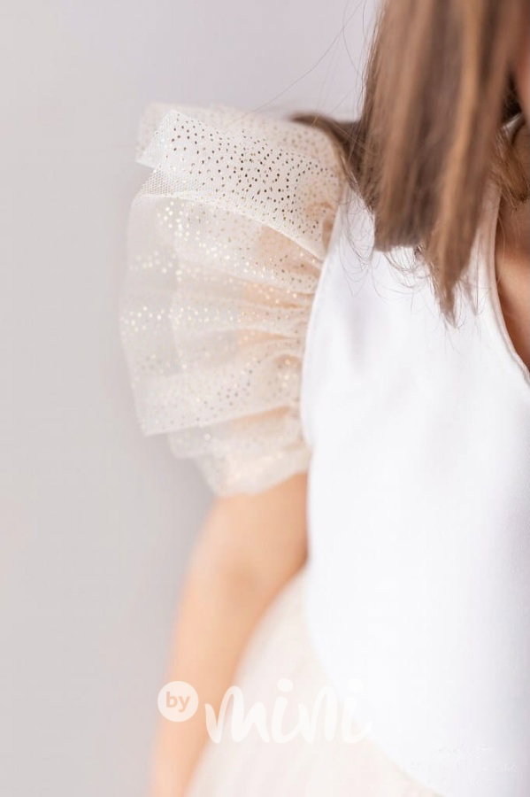 Lily Grey slavnostní tylové šaty ANGEL beige