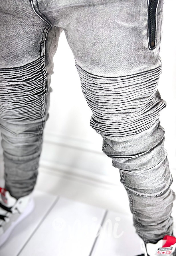 Biker jeansy se zipem