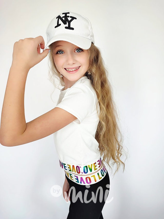 LOVE triko + legíny white/black