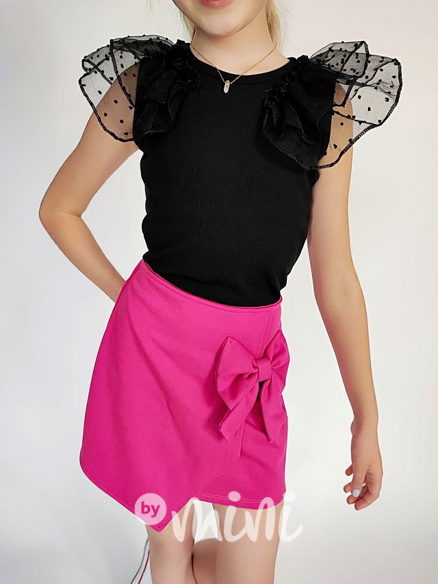 Malinová sukně s mašlí