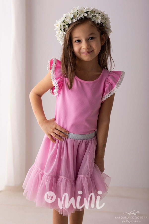 Lily Grey blůzka s krajkou pink/white