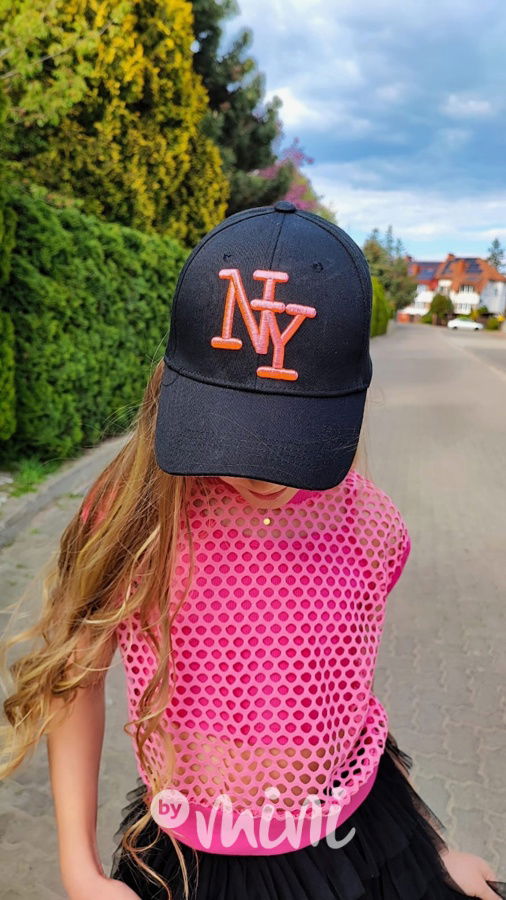 NY kšiltovka black/pink neon
