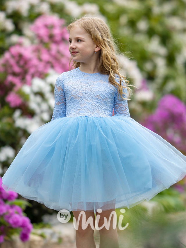 Princess krajkové šaty s maxi tylovou sukní Frozen