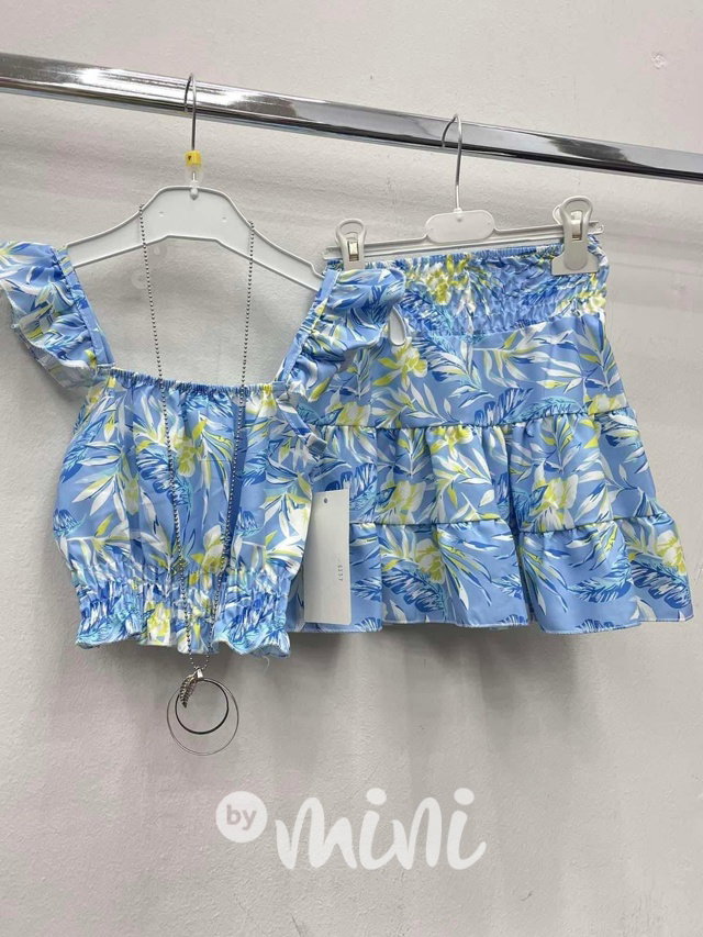 Letní komplet s řetízkem blue