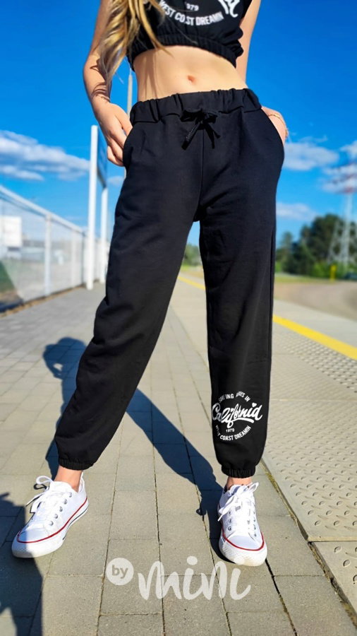 California crop top + tepláky black