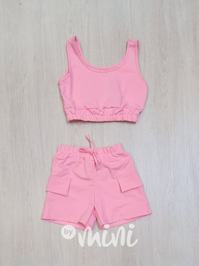 Letní cargo set pink