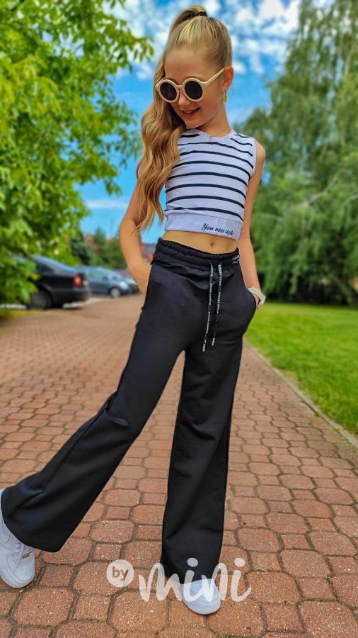 Fashion volné kalhoty černé