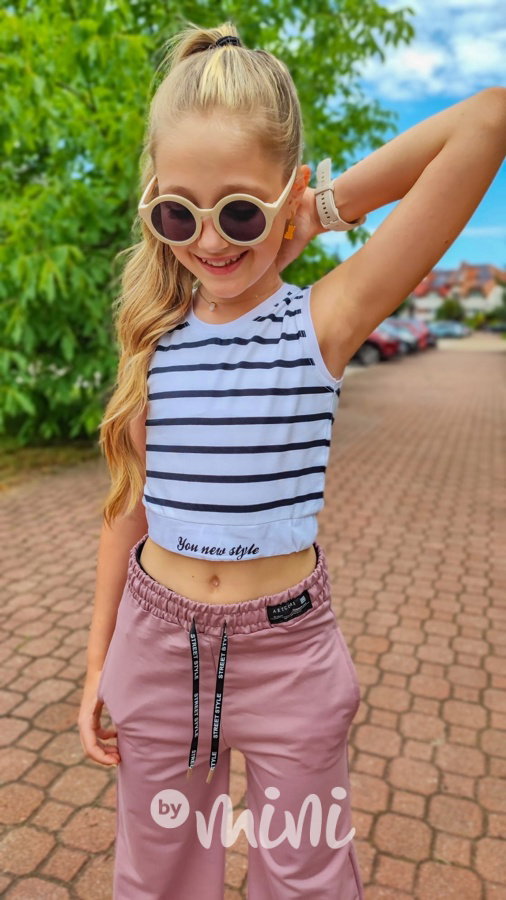 Fashion volné kalhoty růžové