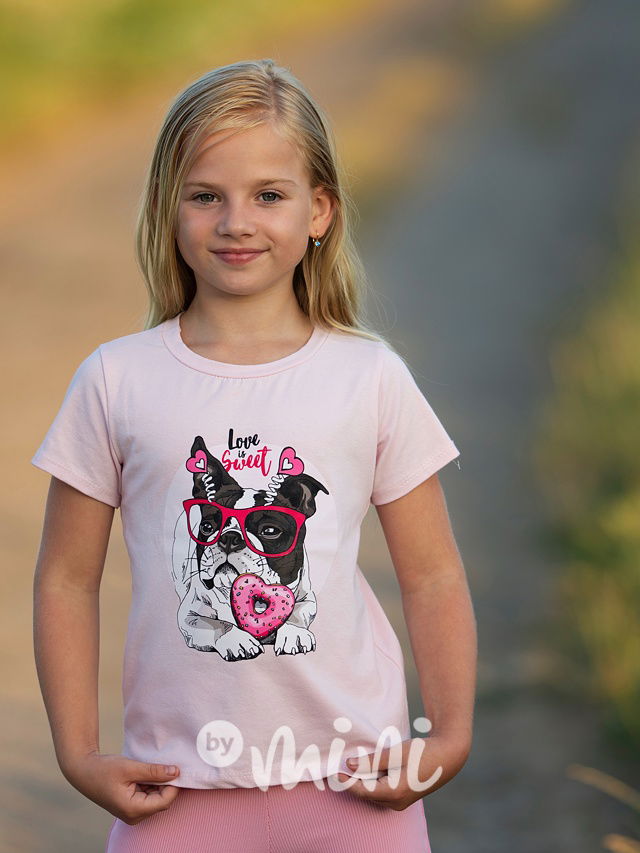 Triko Love is sweet růžové