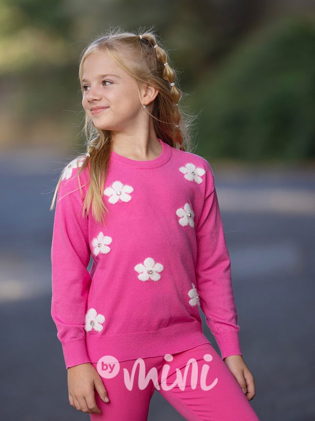 Růžový svetřík flowers