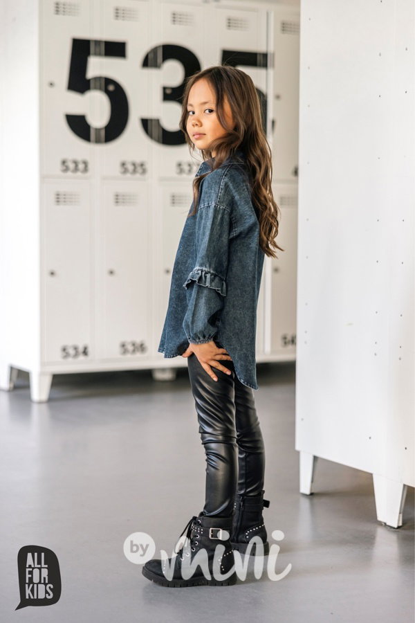 Frill košile blue denim