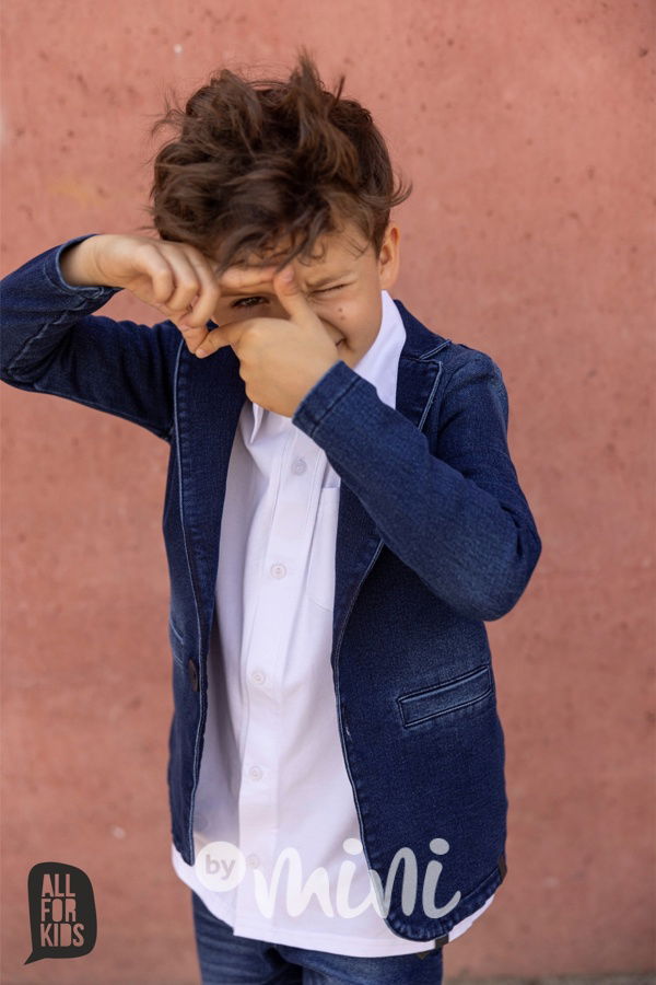 Soft denim sako blue