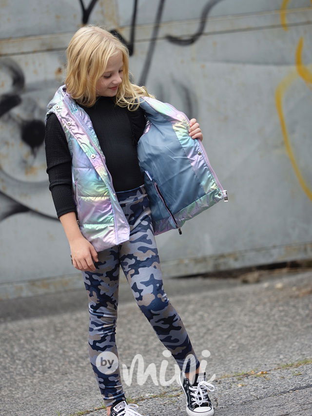 Rainbow metalická vesta