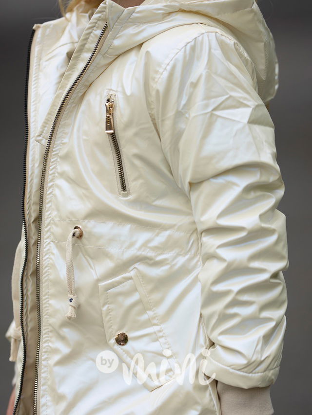 Milk gold metalická přechodová bunda