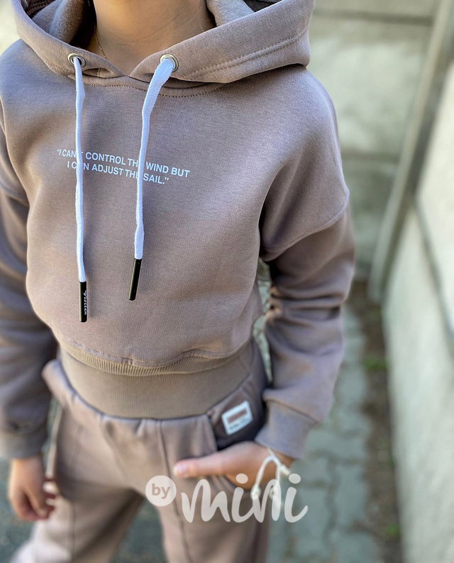 Teplý trojkomplet beige
