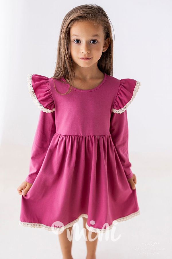 Boho romantic šaty rouge pink