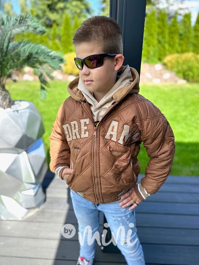 DREAM prošívaná teplá bomber bunda beige