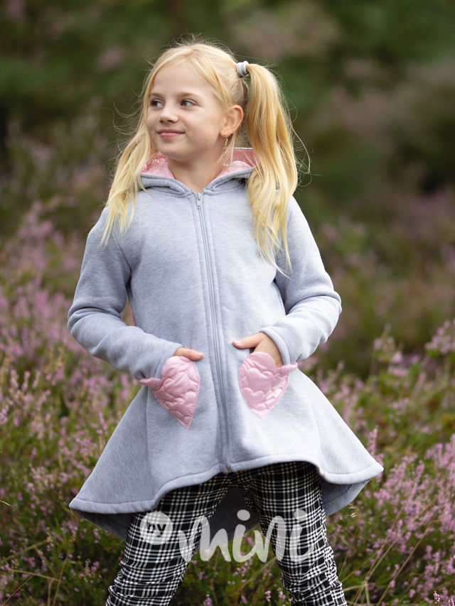 Bunny vyteplený mikčokabátek grey