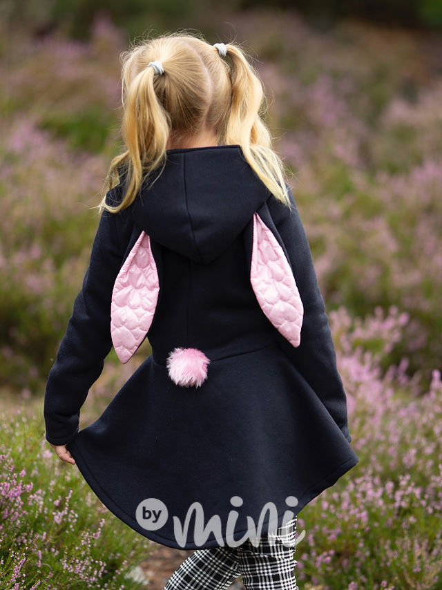 Oteplená mikina s ušima bunny pro děti