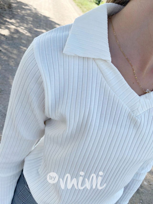 Blůzka s límečkem cream