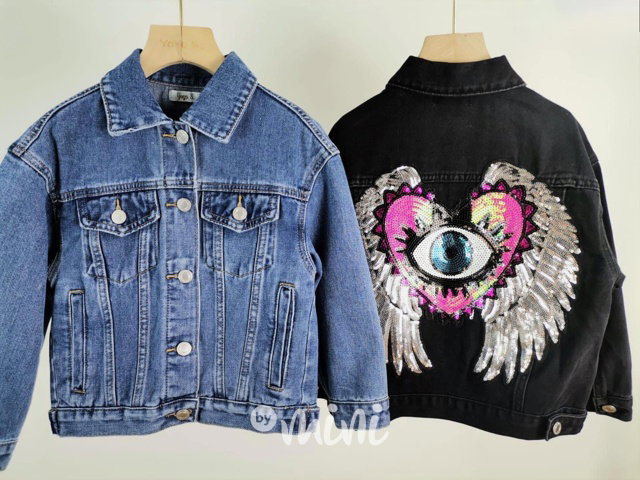 Fashion jeans bunda s aplikací