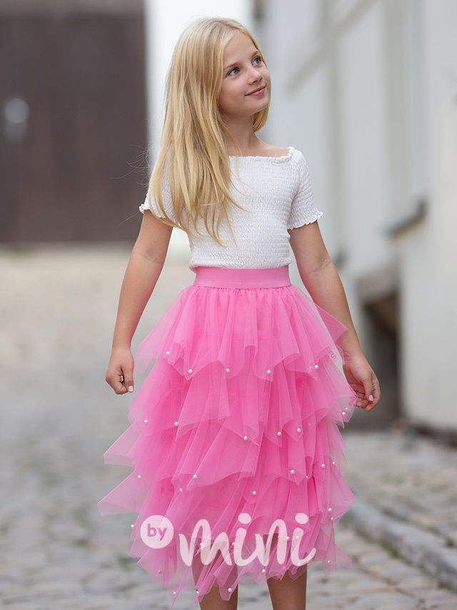 Barbie midi sukně perličky