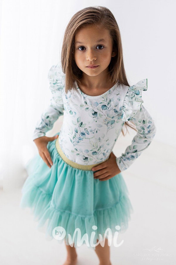 Sweet mint maxi tutu sukně Lily Grey