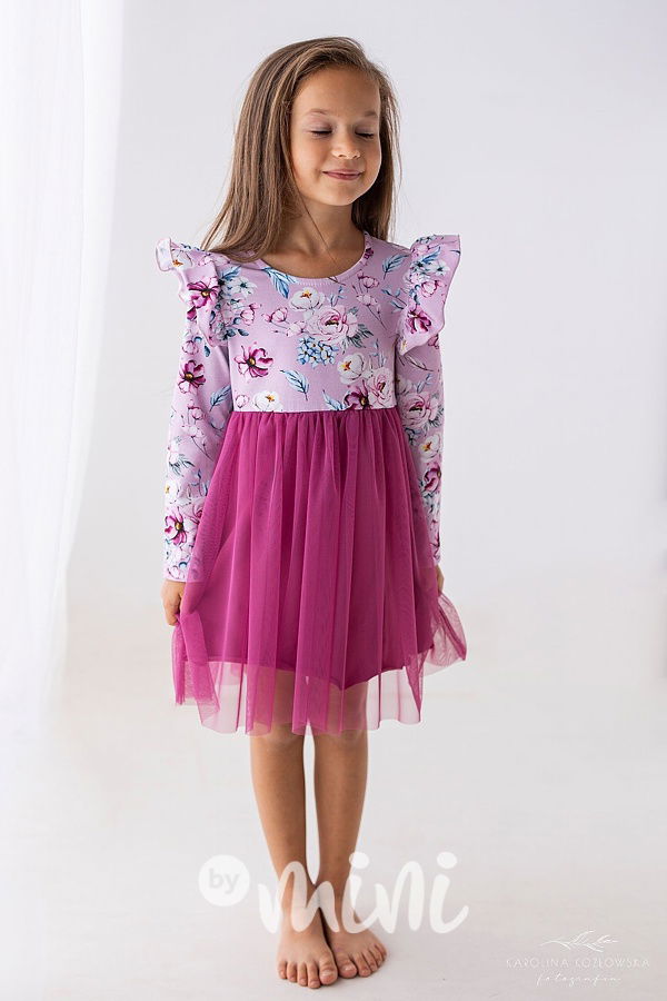 Lily Grey šaty s tylem purple