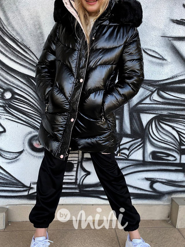 Zimní kabát black/pink