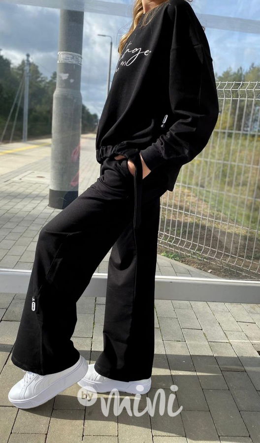 Fashion volné kalhoty černé