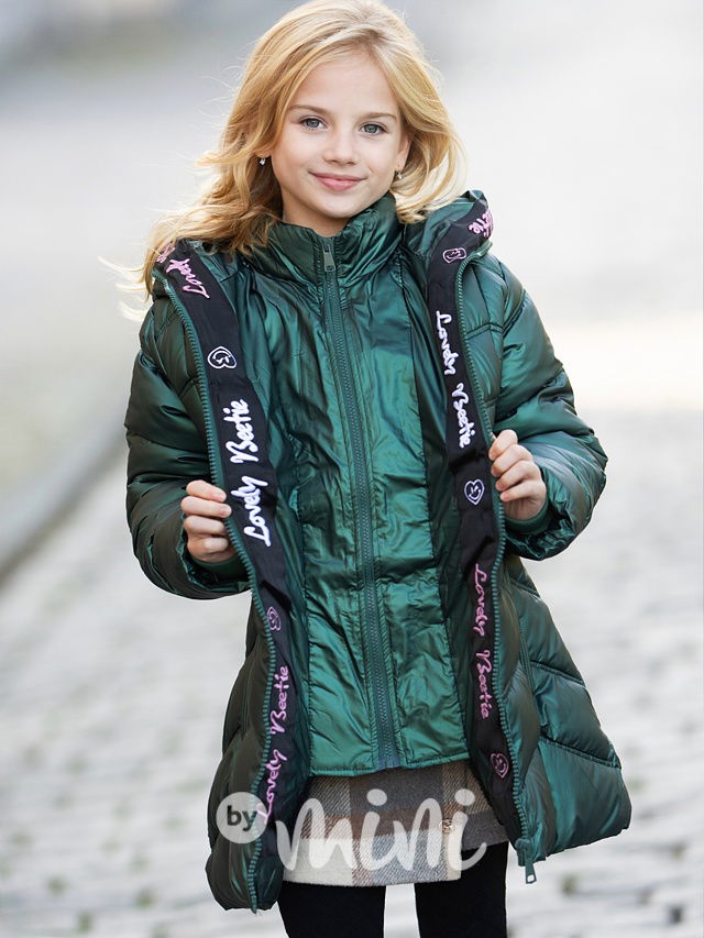 Zimní kabát smaragd Beetie