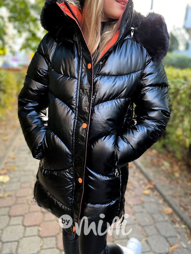 Zimní kabát black/orange