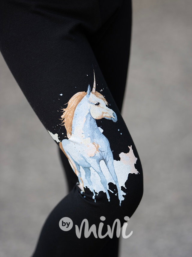 Černé legíny unicorn