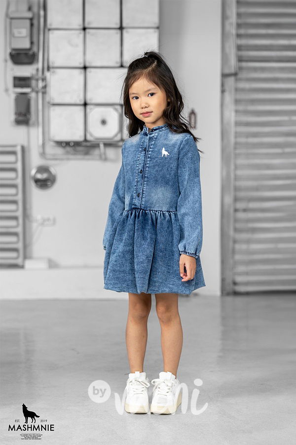 Mash Mnie denim šaty blue