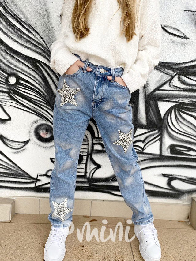 PREMIUM jeans s kamínky STARS